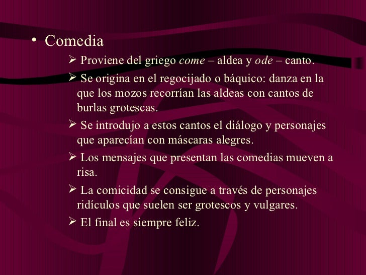 Origen y evolución del género dramático.