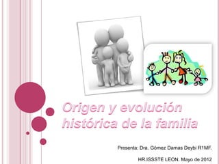 Presenta: Dra. Gómez Damas Deybi R1MF.
HR.ISSSTE LEON. Mayo de 2012
 