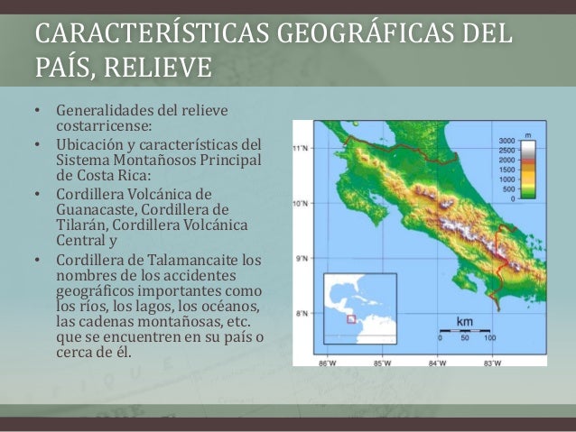 Resultado de imagen de el relieve de costa rica
