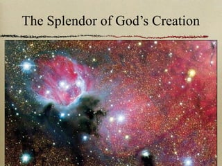 The Splendor of God’s Creation
 