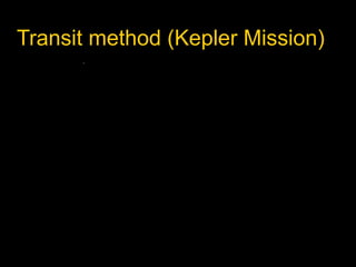 Transit method (Kepler Mission)
 