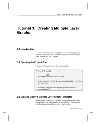 Originlab Multilayer Graph Layout Origin6 tutorial | PDF