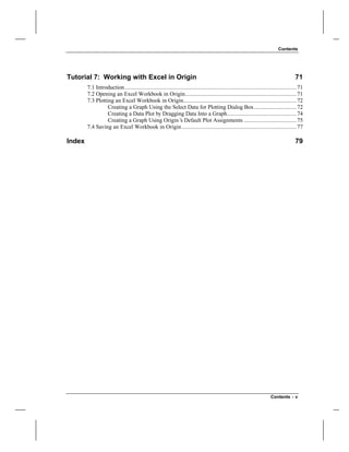 Origin Iv Tutorial Origin6 tutorial | PDF