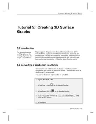Origin6 tutorial | PDF
