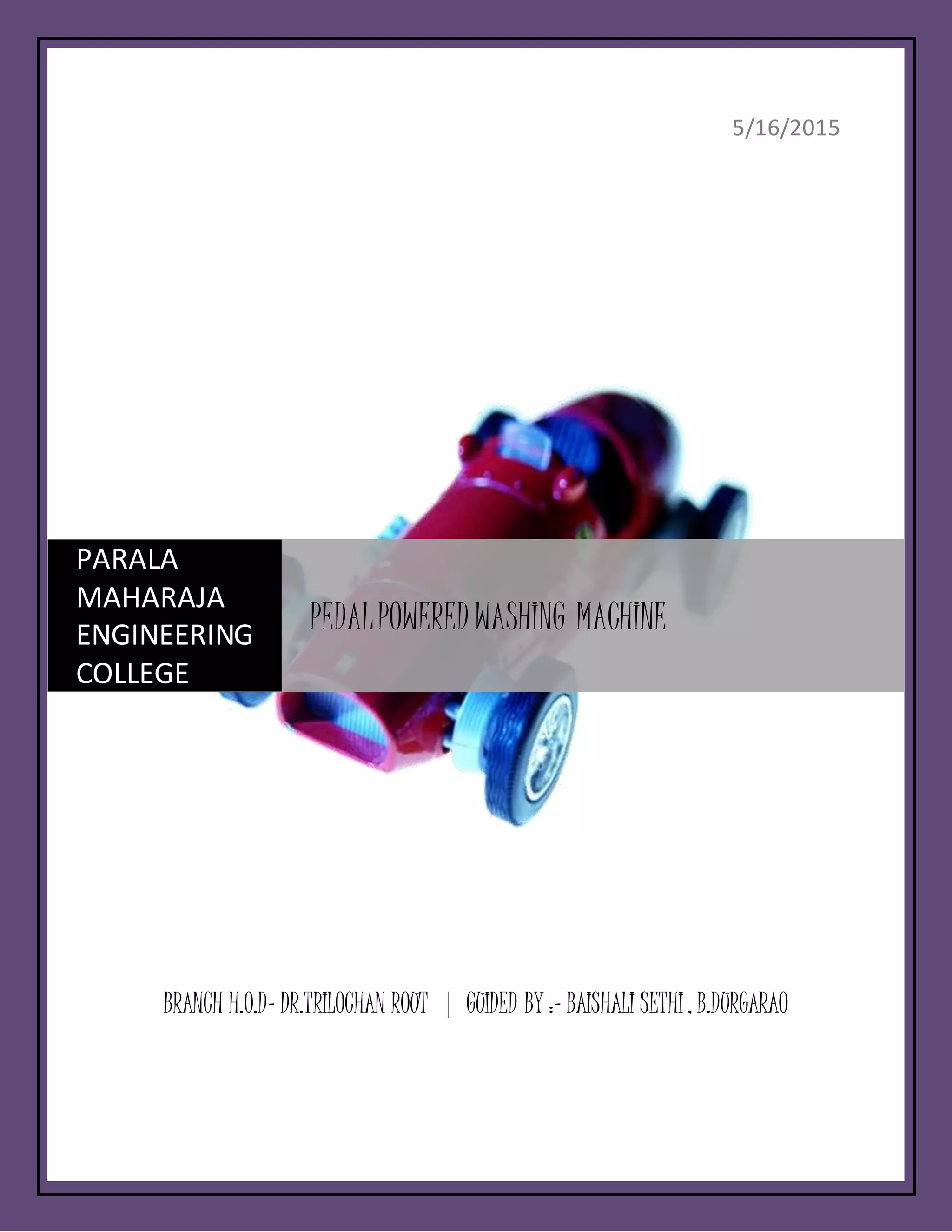 pedal powered washing machine report PDF