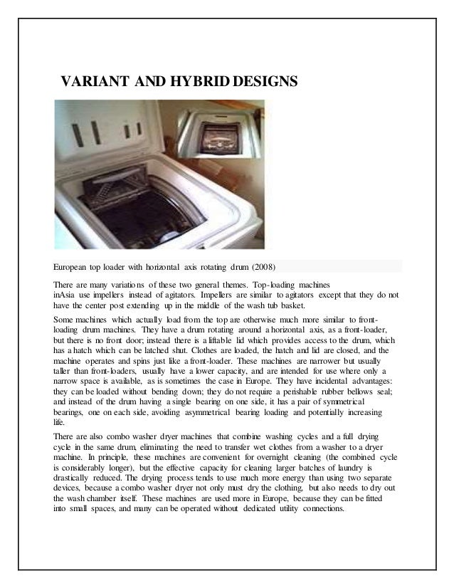 pedal powered washing machine report