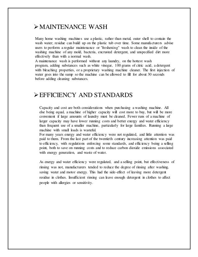 pedal powered washing machine report