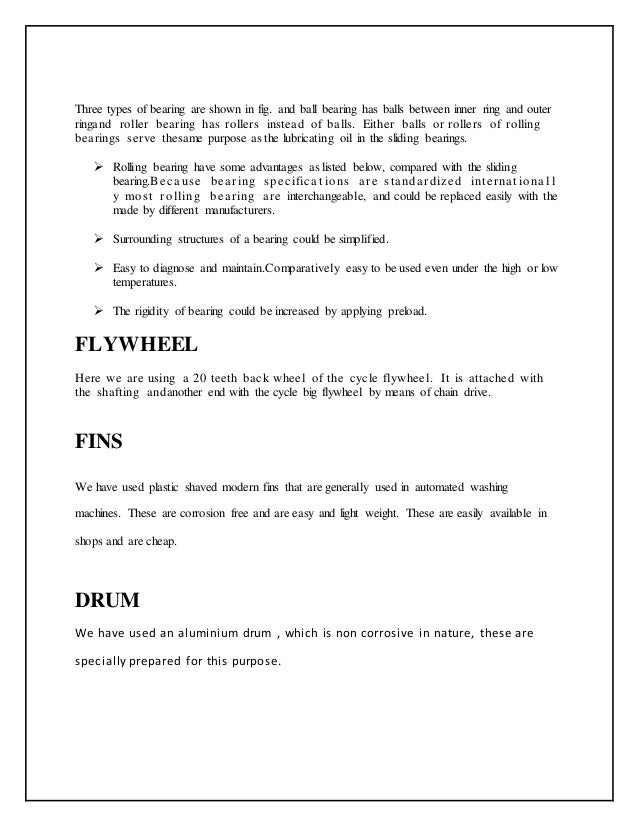 pedal powered washing machine report