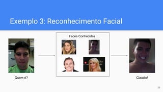 Exemplo 3: Reconhecimento Facial
Quem é? Claudio!
Faces Conhecidas
38
 