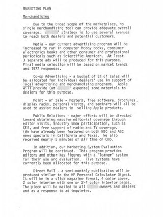 Original apple business plan