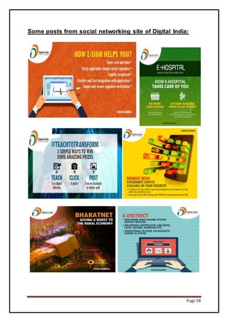 Page 58
Some posts from social networking site of Digital India:
 