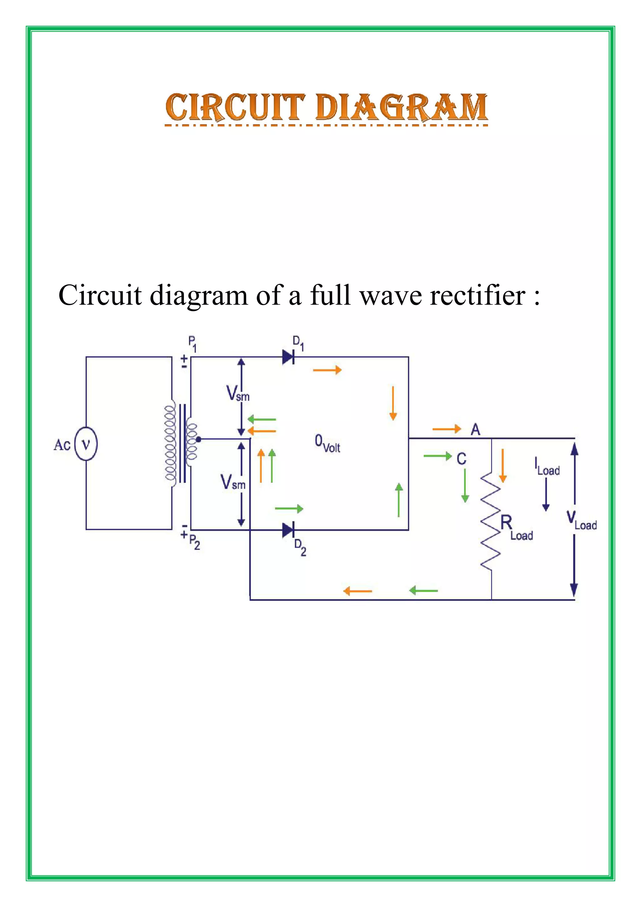 Rectifier class 12th physics investigatory project PDF