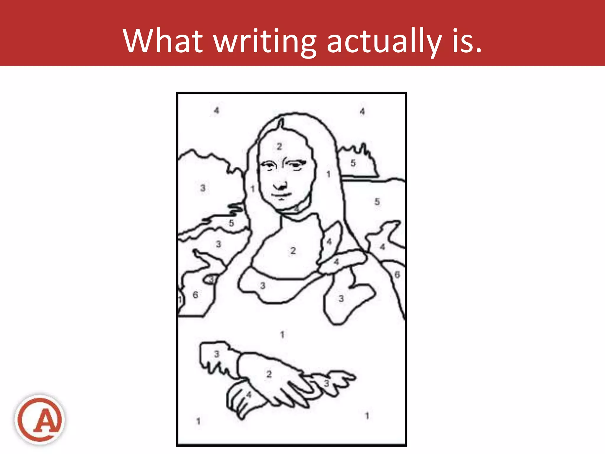 What writing actually is. 
 