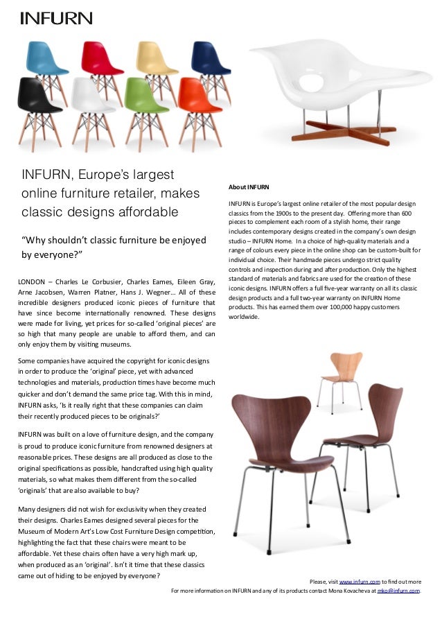 Infurn Europe S Largest Online Furniture Retailer Makes Classic Des
