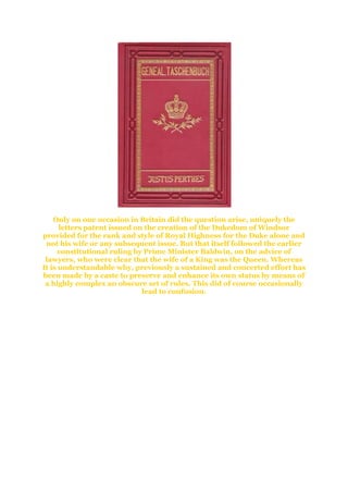 Original Royal Genealogical Reference Handbook | PDF