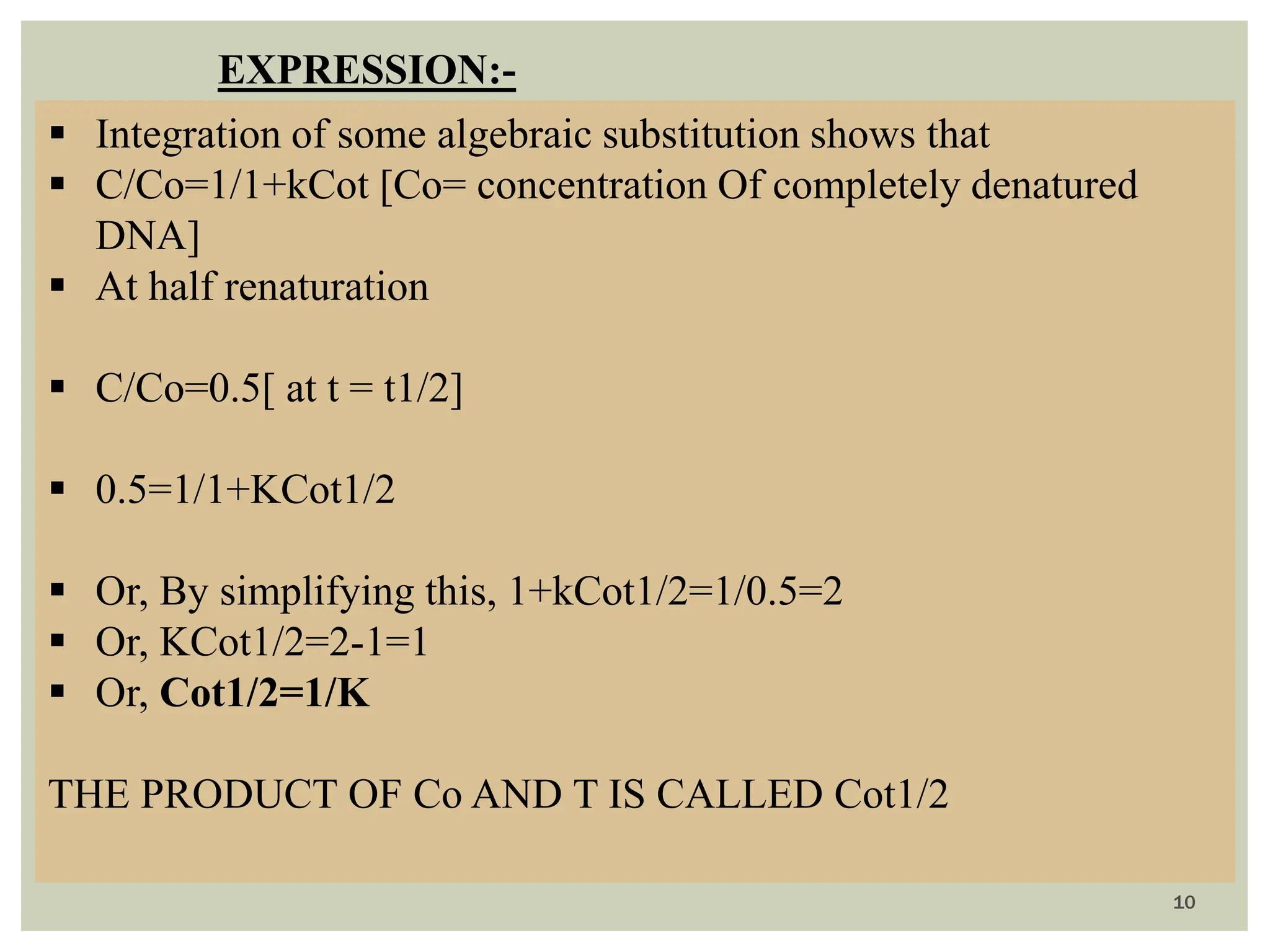 Nuclear cot curve for Bsc. Students in molecular biology | PPTX