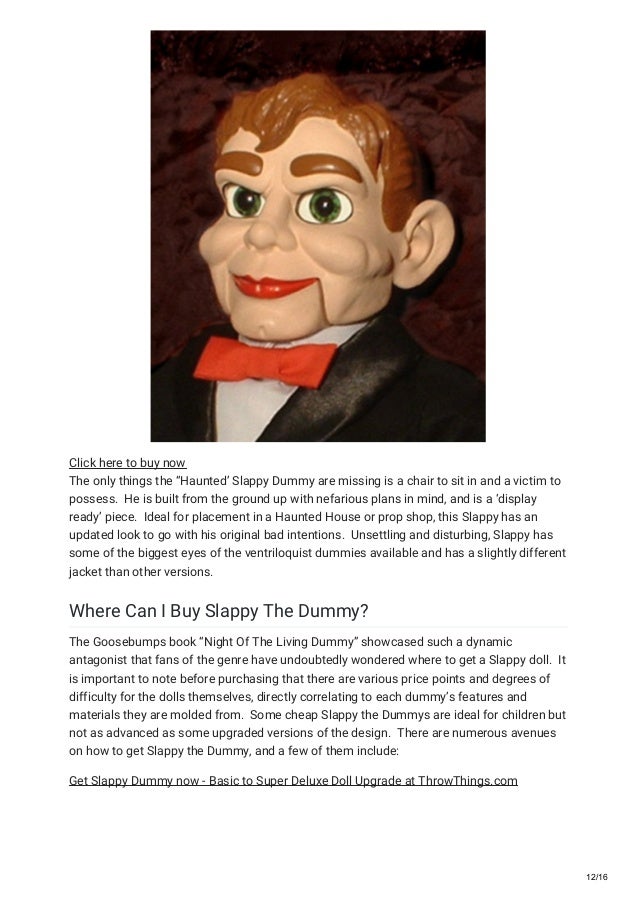 Original slappy ventriloquist dummies from goosebumps for sale 10