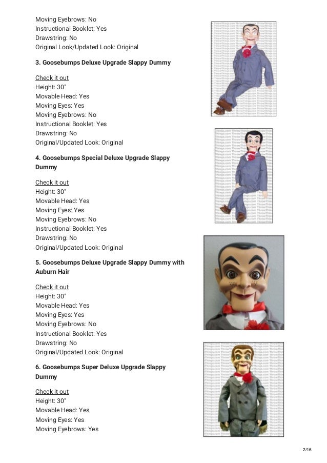 slappy doll from goosebumps 2