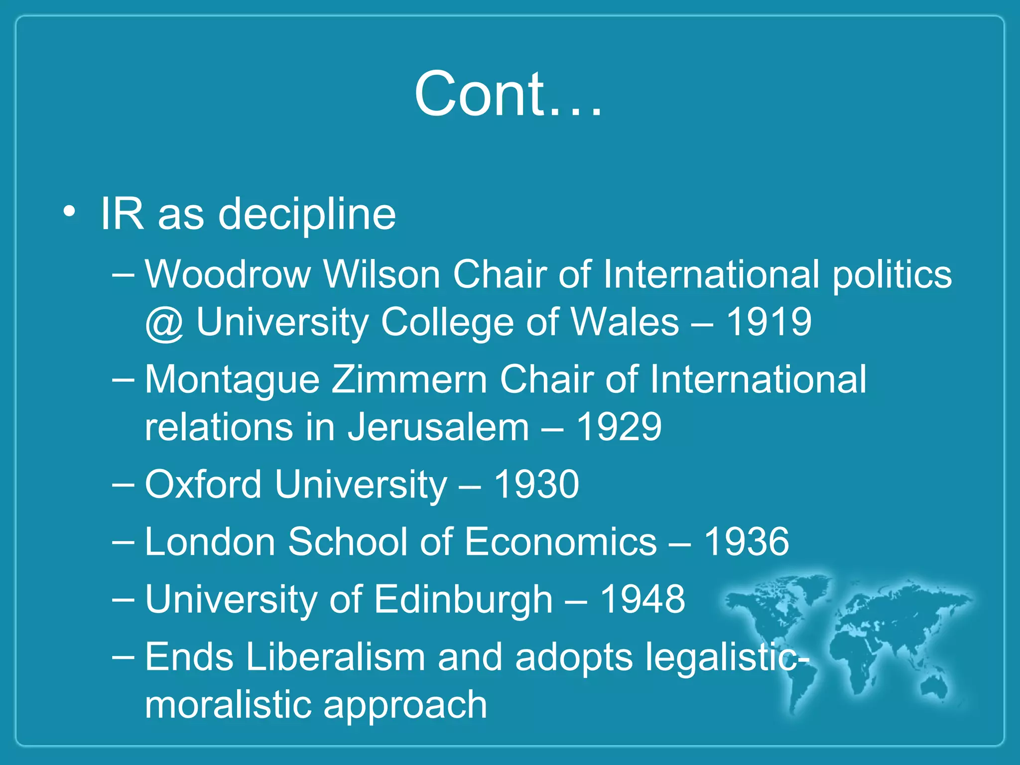 Origin and evolution of international relations | PPT