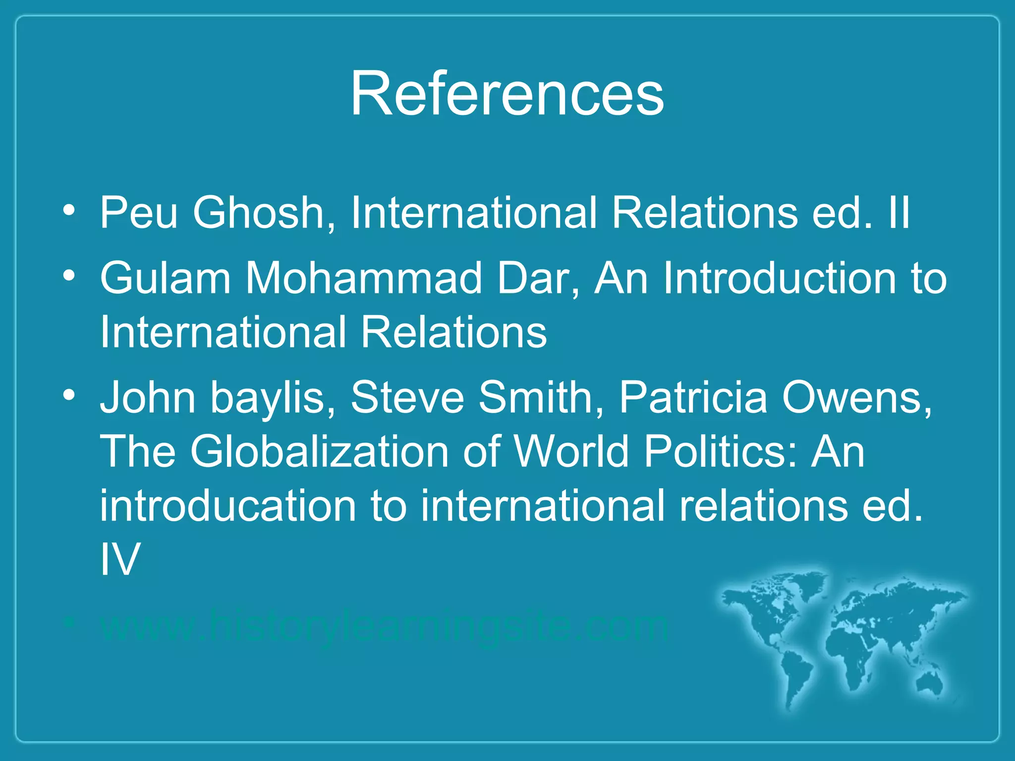 Origin and evolution of international relations | PPT