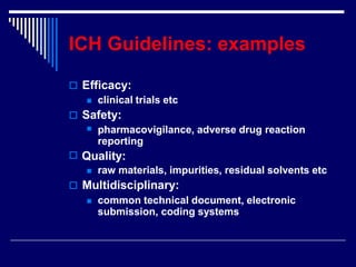 Ich Principles Origin and principles of international conference on harmonization ...