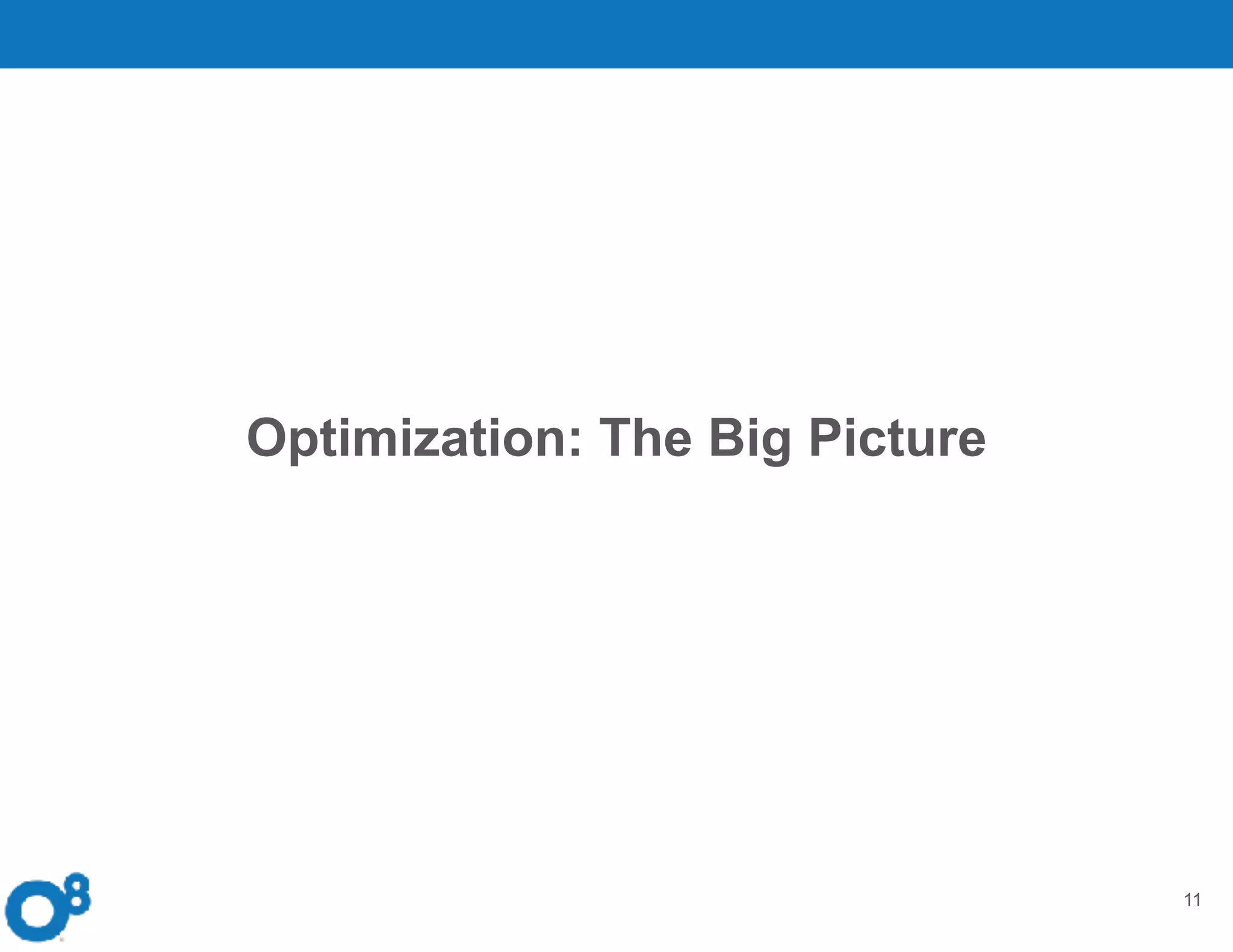 11
Optimization: The Big Picture
 