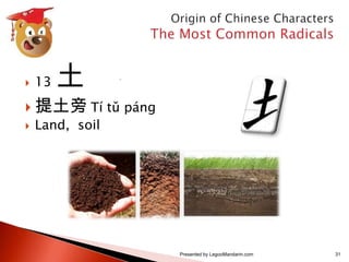 Origin of chinese characters the most common 20 radicals account 51% of ...