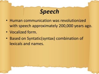 Origin of communication | PPTX