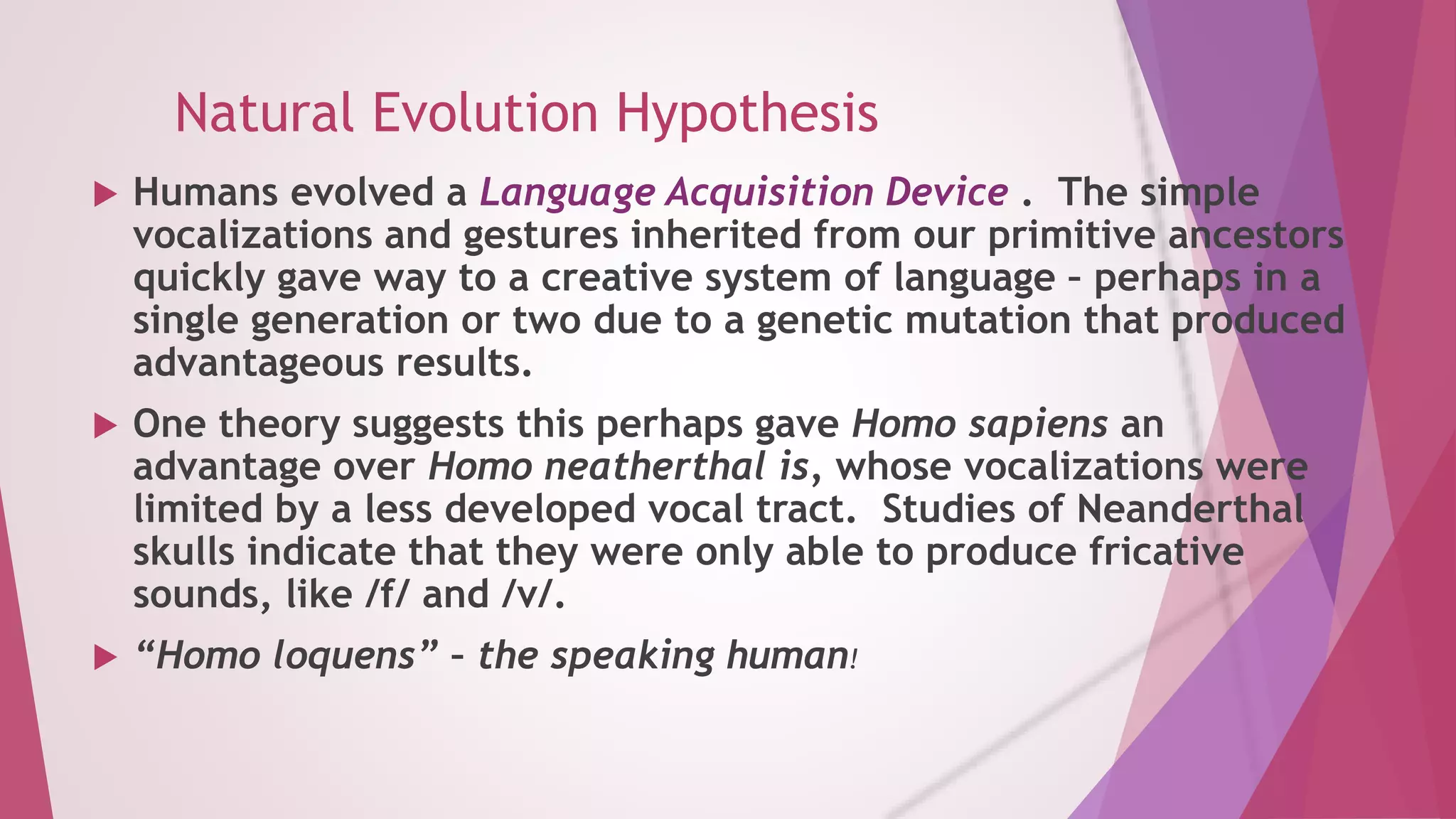 Origin of language | PPTX