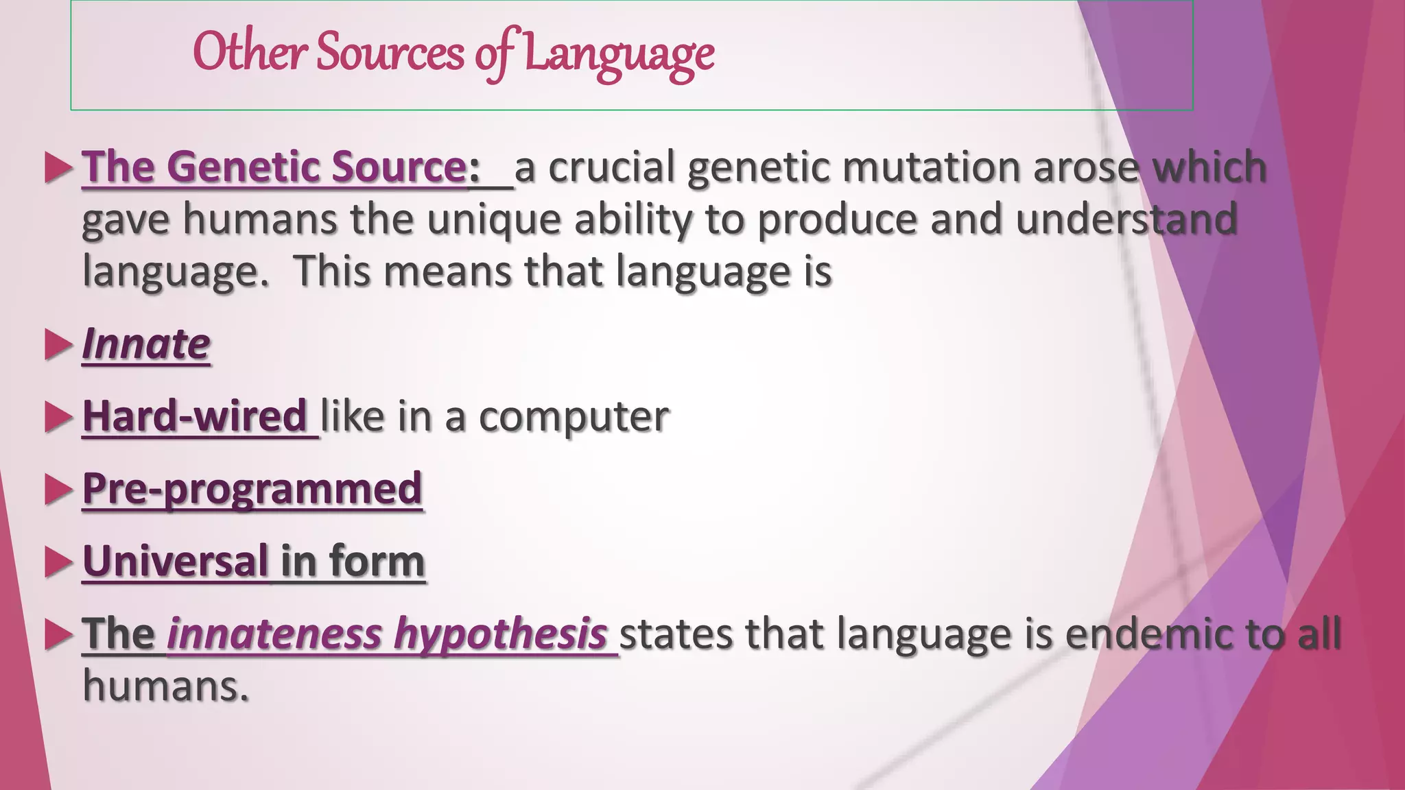 Origin of language | PPTX