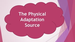 The Physical 
Adaptation 
Source 
 