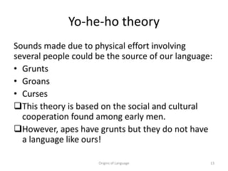 Yoheho The Yo He Ho Theory – Origin of language – XVYP