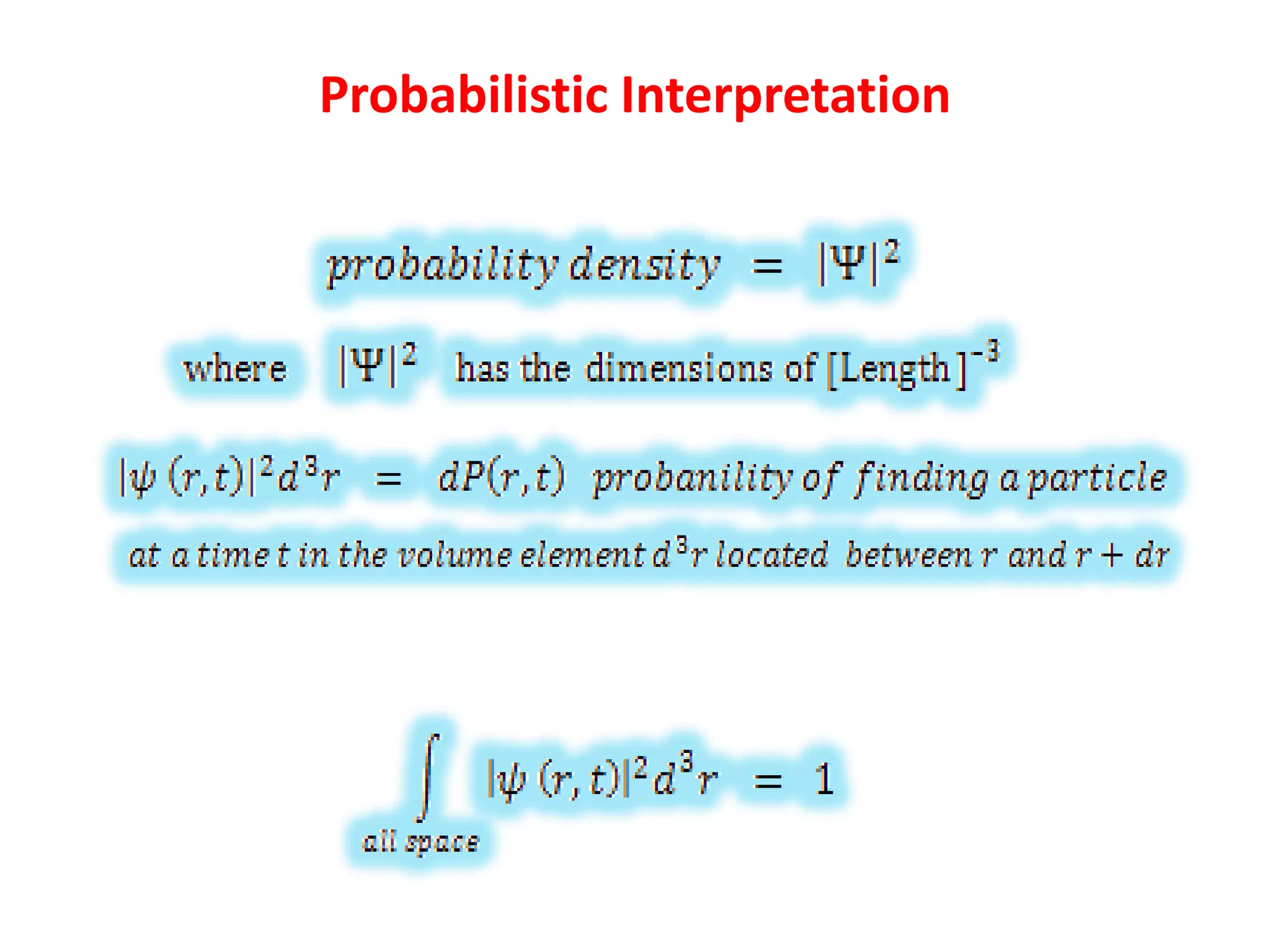 Probabilistic Interpretation
 