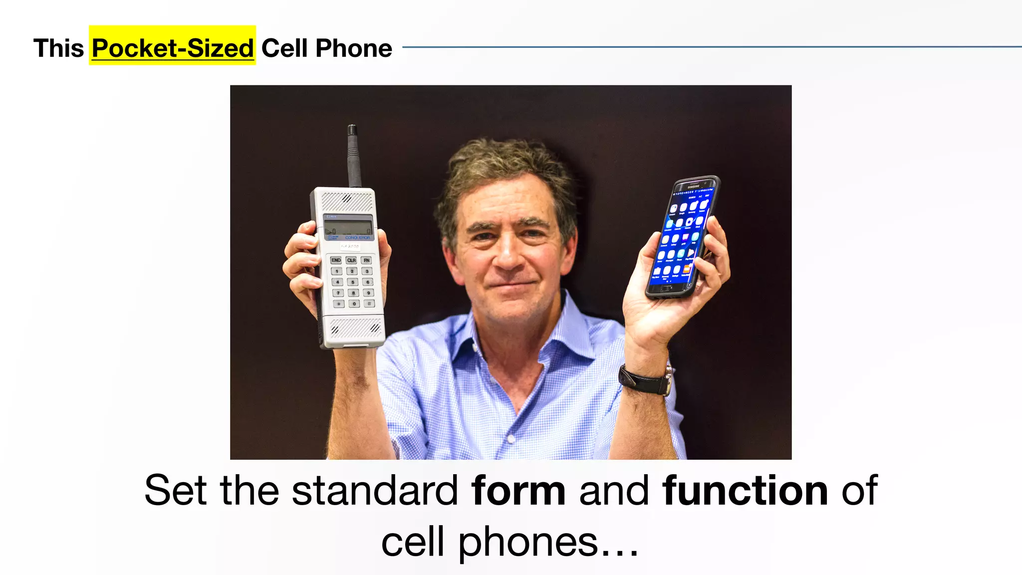 This Pocket-Sized Cell Phone
Set the standard form and function of
cell phones…
 