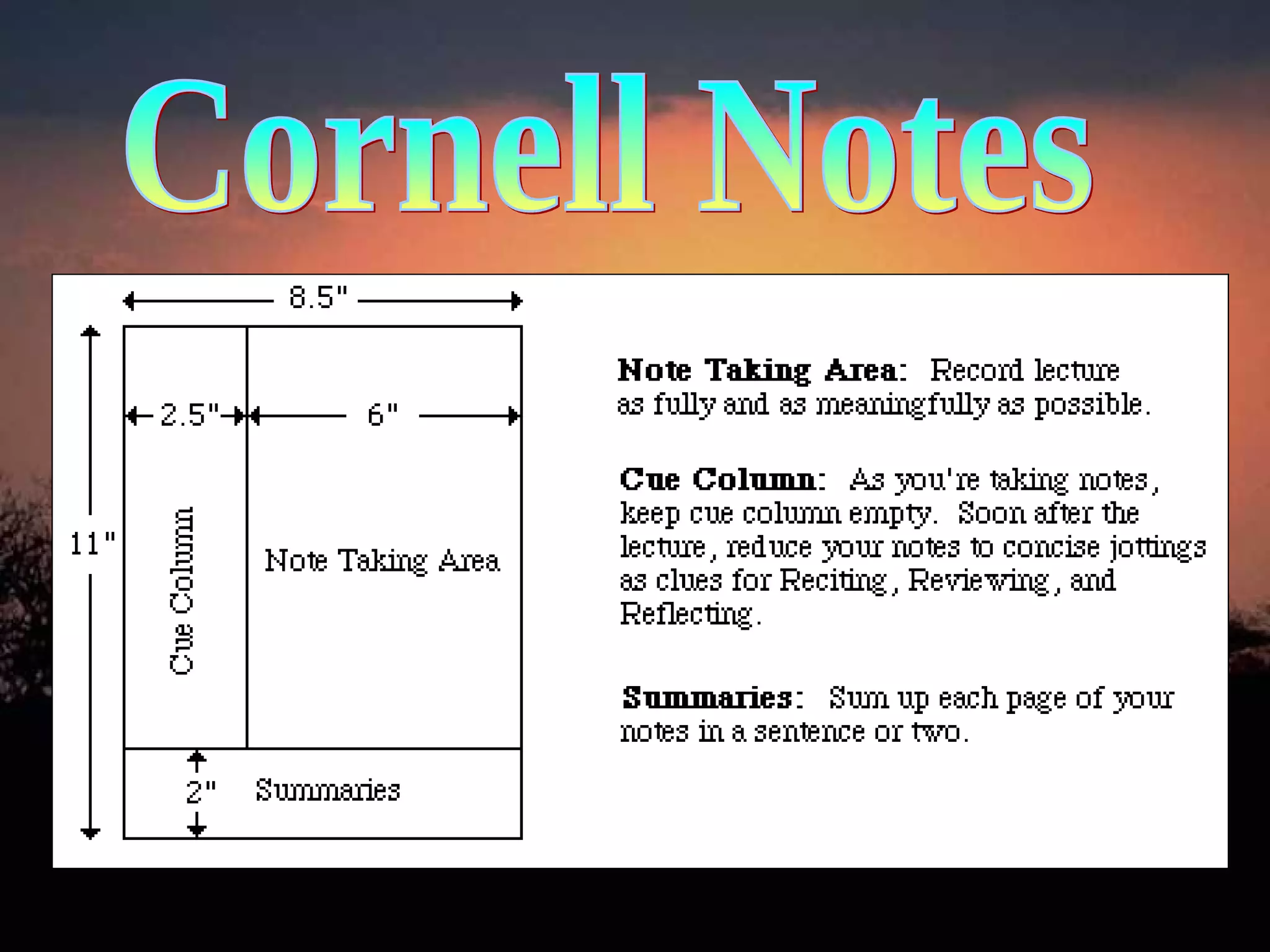 Cornell Notes 