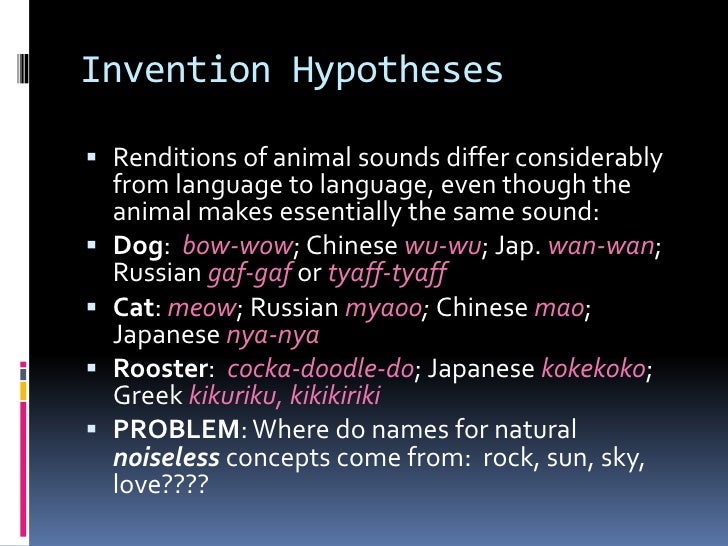 hypothesis language origins
