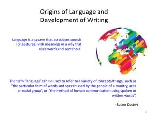 Origins of language and linguistics | PPT