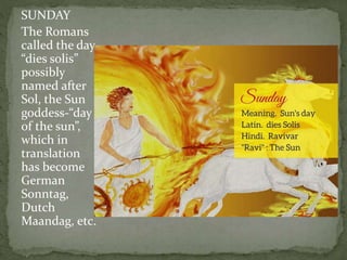 Origins of the days of the week | PPTX