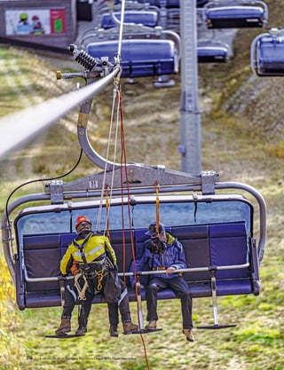 Evacuación de un telesillas, República Checa. Foto: Pavel Nesvadba
116
 