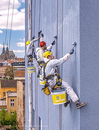 Pintura de un edificio, Brno, República Checa. Foto: Pavel Nesvadba
38
 