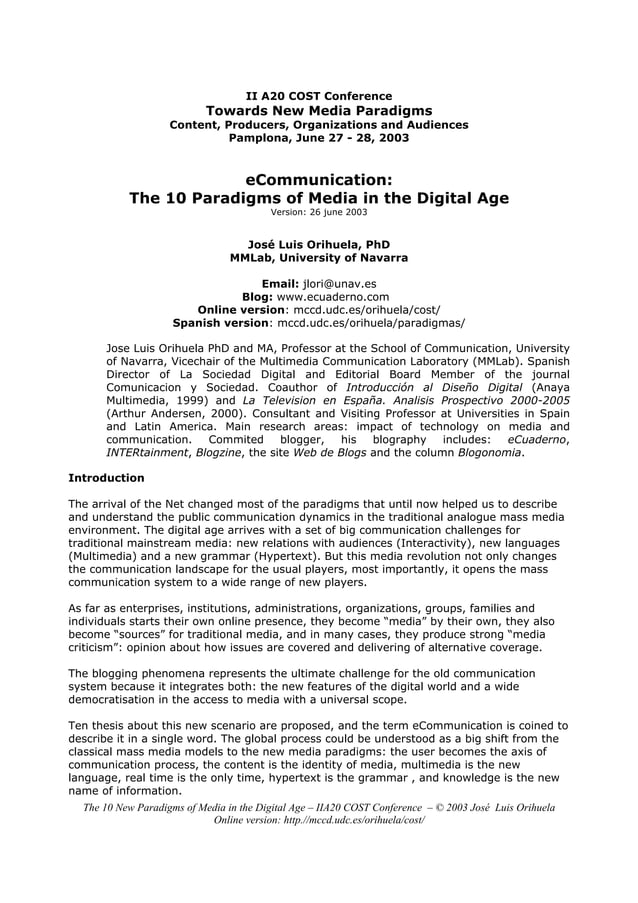 media in the digital age essay