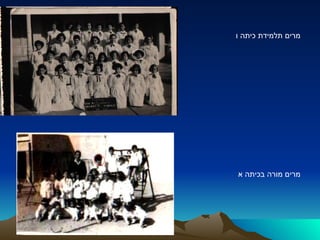 מרים תלמידת כיתה ו מרים מורה בכיתה א 