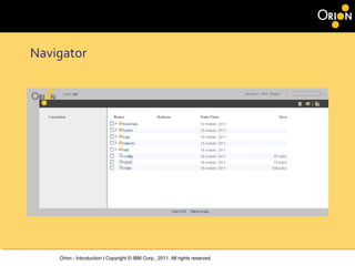 Orion Introduction Program Orion Introduction | PPT