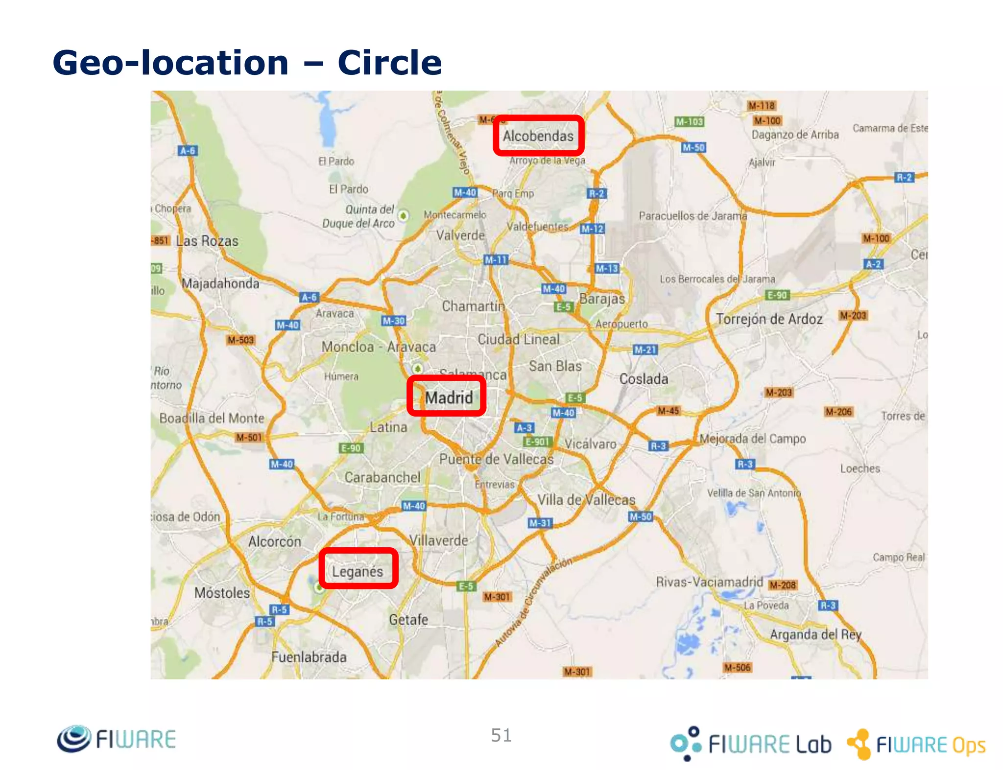 • Pagination helps clients organize query and
discovery requests with a large number of
responses.
• Three URI parameters:
– limit
• Number of elements per page (default: 20, max: 1000)
– offset
• Number of elements to skip (default: 0)
– count (option)
• Returns total elements (default: not return)
51
Pagination
 