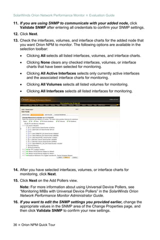 Solarwinds Network Performance Monitor Administrator Guide.pdf Orion npm evaluationguide | PDF