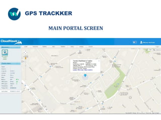 GPS TRACKKER
MAIN PORTAL SCREEN
 
