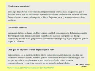 http://www.abc.es/20110923/ciencia/abci-cern-201109231700.html I.E.S. Otero Pedrayo.  Ourense 