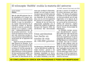 AS CONCLUSIÓNS EN CIENCIA SON PROVISIONAIS E PODEN SER MODIFICADAS
 