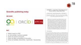 Open Research Knowledge Graph (ORKG) - an overview | PDF