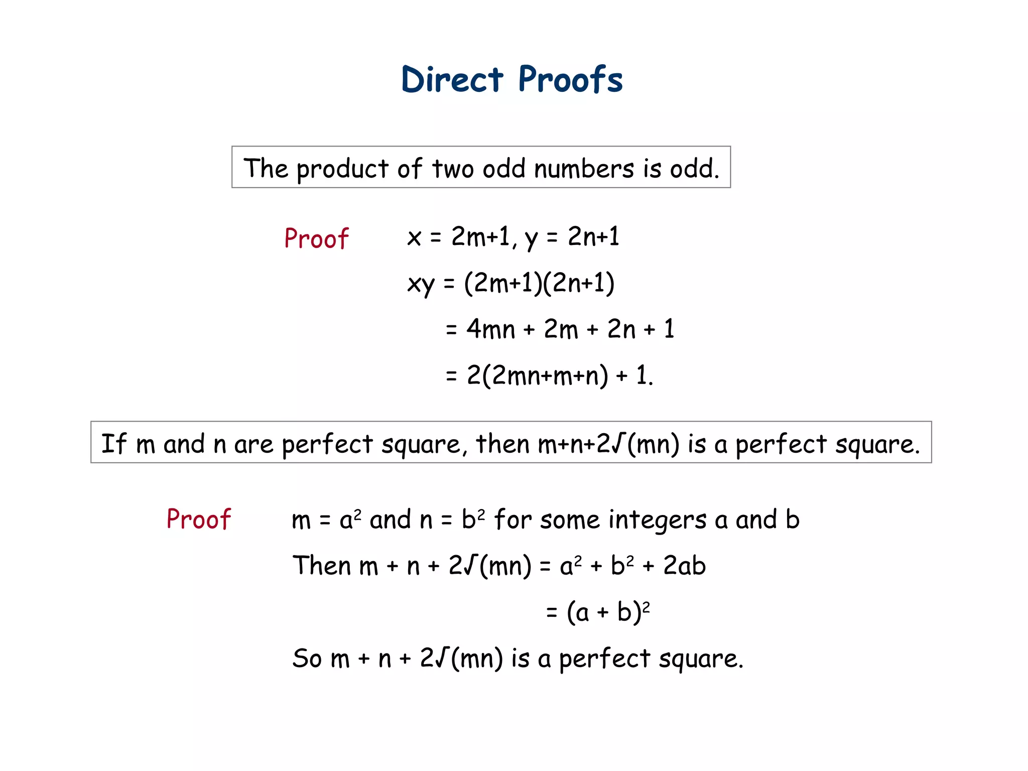 Discrete Math Lecture 03: Methods of Proof | PPT